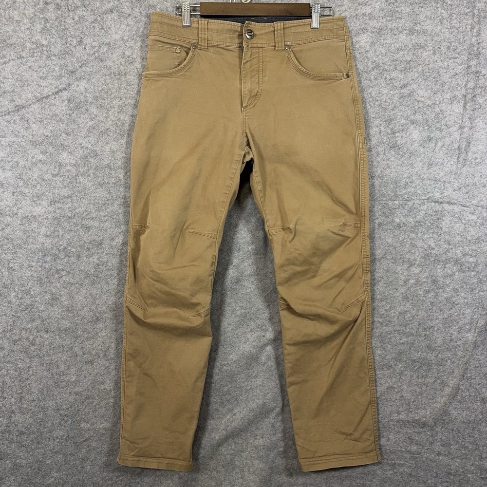 Kuhl Ryder Lite Klassik Pants Mens 32x29 Grain Brown Cotton Twill - SIZE NOTE